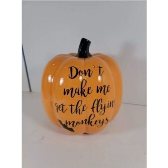 Lot of 3 New Halloween Decor Hanging Witch Broom Sign Flying Monkeys Pumpkin LED - Picture 5 of 8